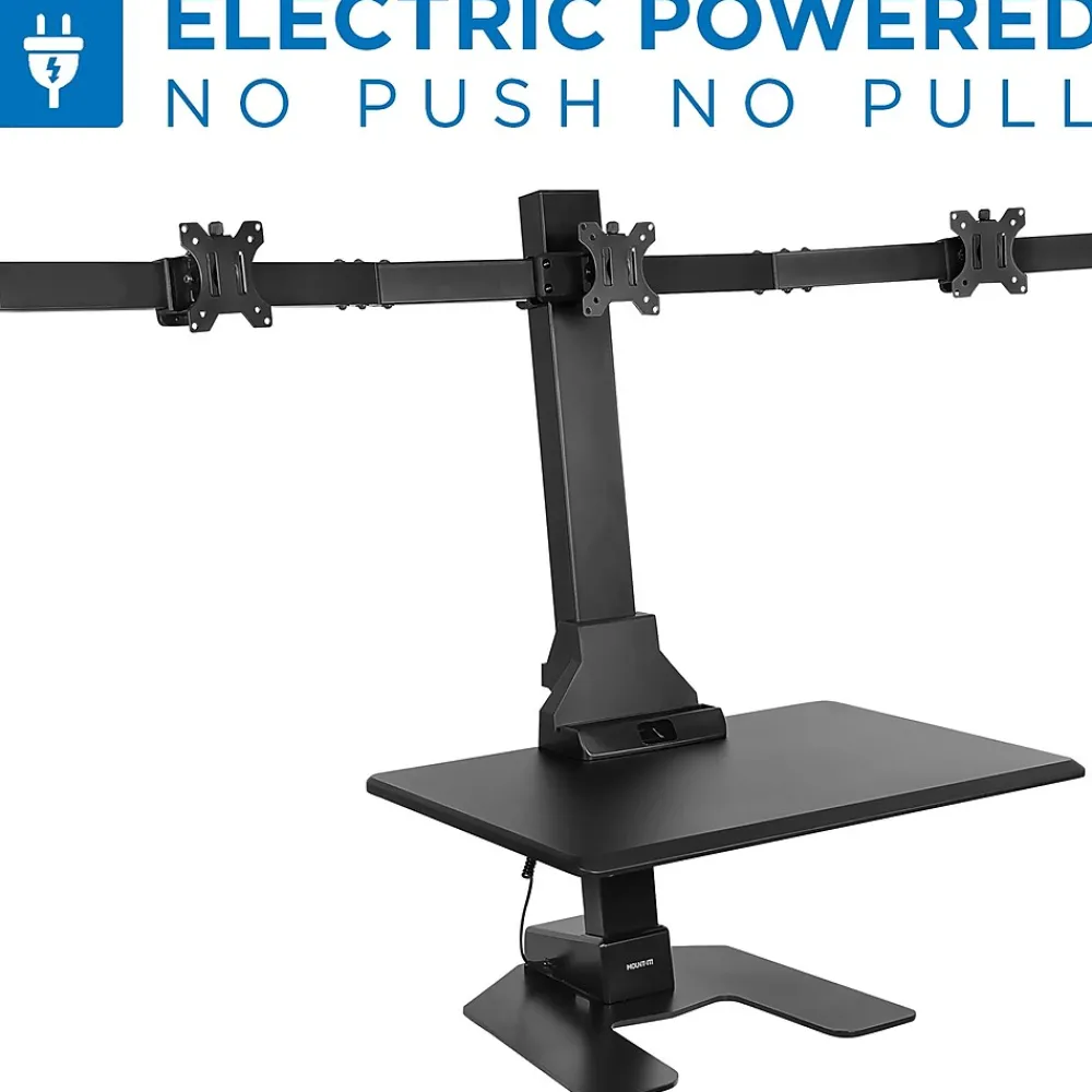 New Mount-It! 28"W Adjustable Triple Monitor Mount, Black (MI-7983)