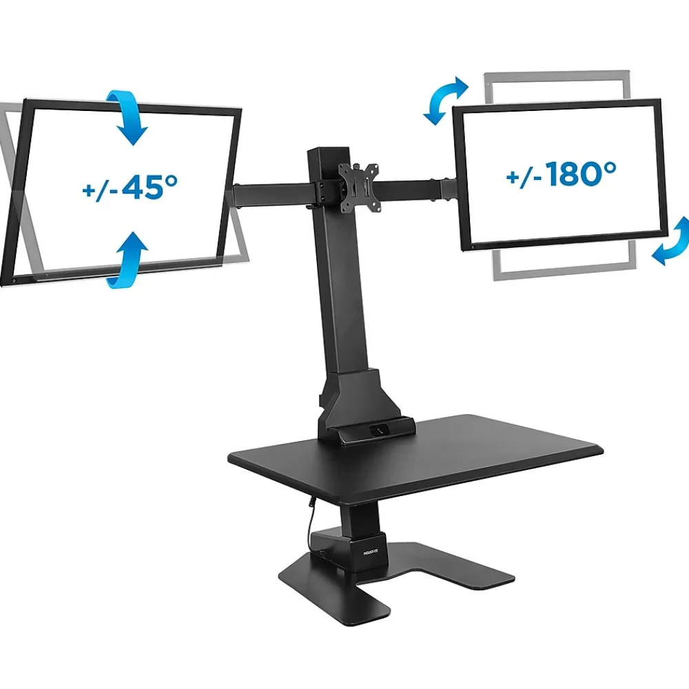 New Mount-It! 28"W Adjustable Triple Monitor Mount, Black (MI-7983)