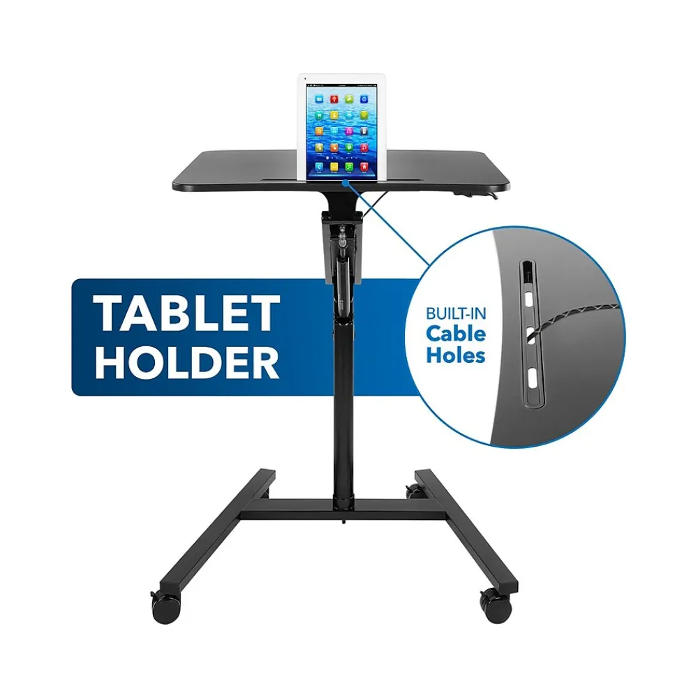 Standing Desks*Mount-It! 28"W Manual Adjustable Standing Desk, Black (MI-7969)