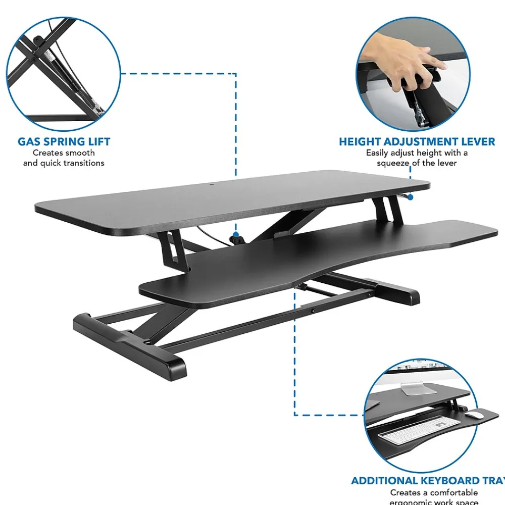 Standing Desks*Mount-It! 36"W Manual Adjustable Standing Desk Converter, Black (MI-8050)