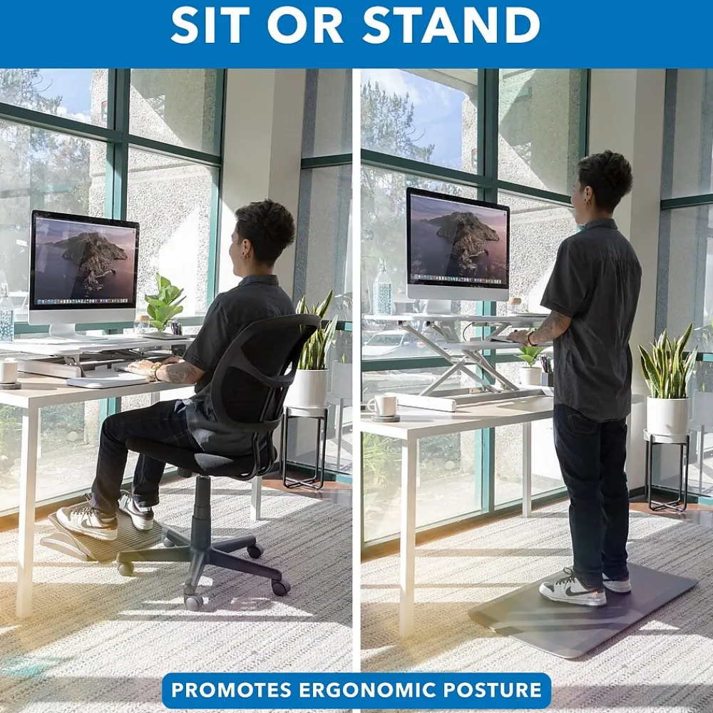 Standing Desks*Mount-It! 38"W Manual Adjustable Standing Desk Converter, White (MI-15005)