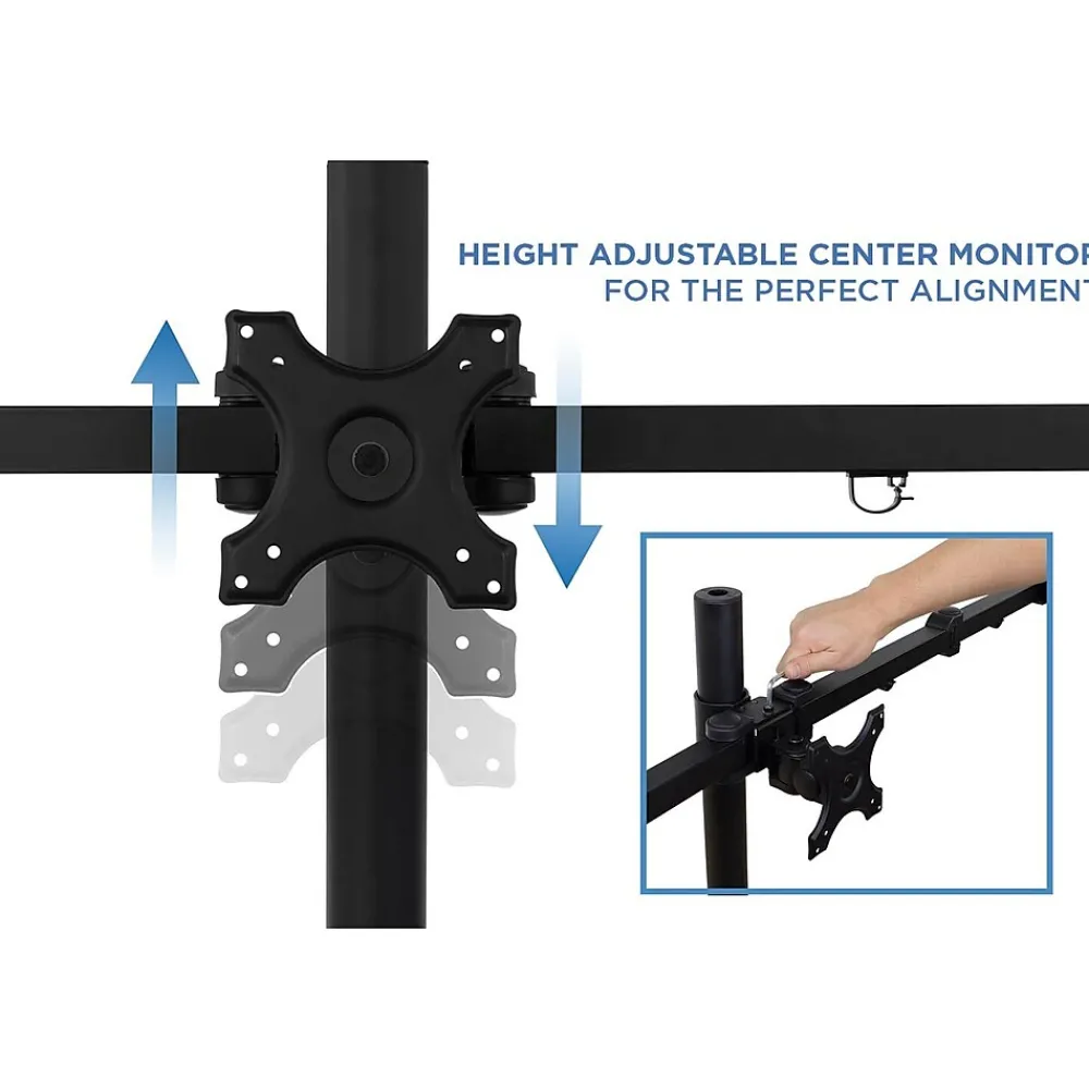 Online Mount-It! Mount-lt! Adjustable Monitor Mount, Up to 24", Black (MI-789)