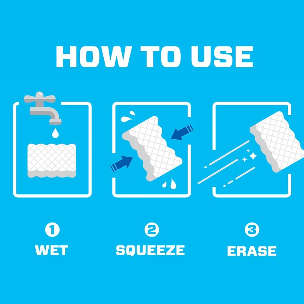 Magic Eraser Original White Scouring Pad, 6 Pads/Pack, 6 Packs/Carton (79009)<Mr. Clean New
