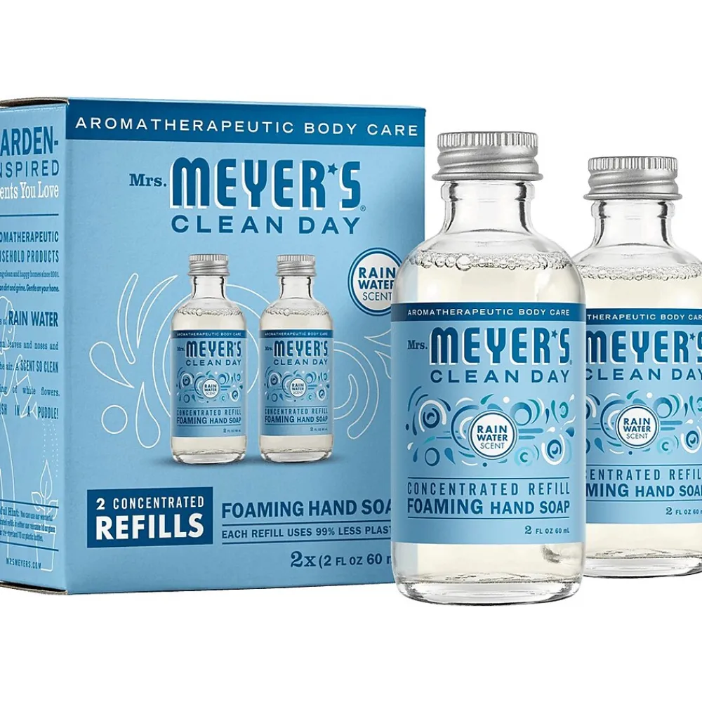 Clean Day Foaming Hand Soap Refill, Rain Water Scent, 2 Fl. Oz., 2/Pack (355609)<Mrs. Meyer's