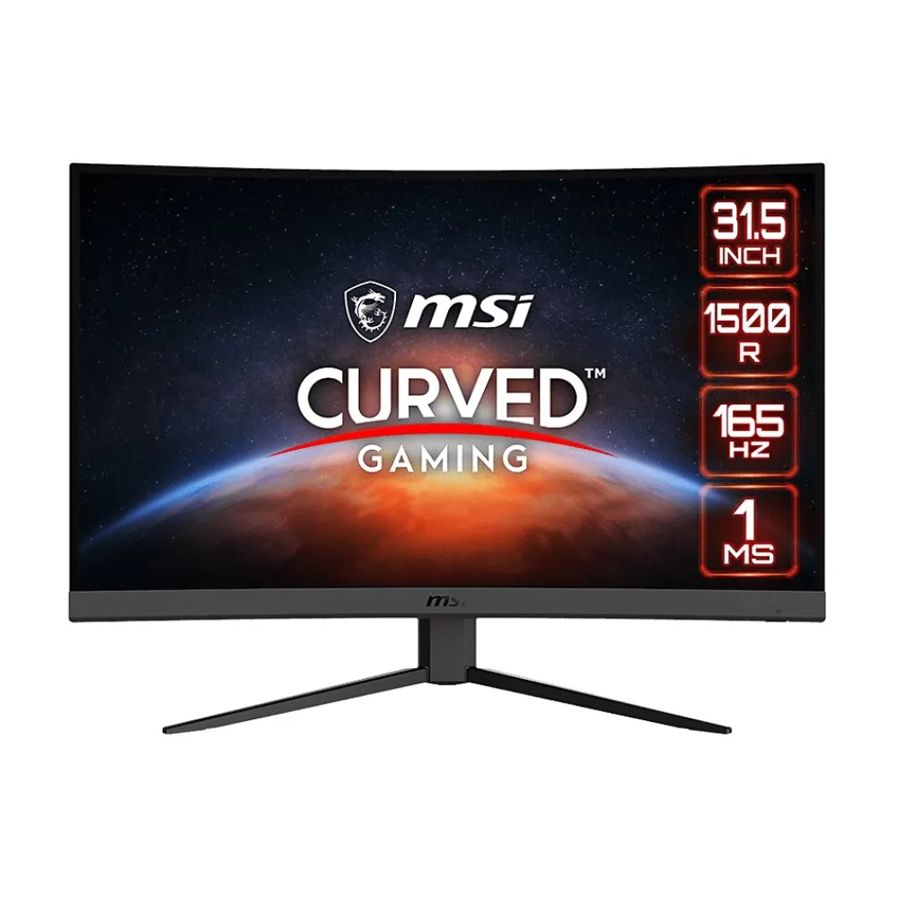 Outlet MSI Optix Refurbished 31.5" Curved 165 Hz LED Monitor, Black (OPTIX G32C4W)