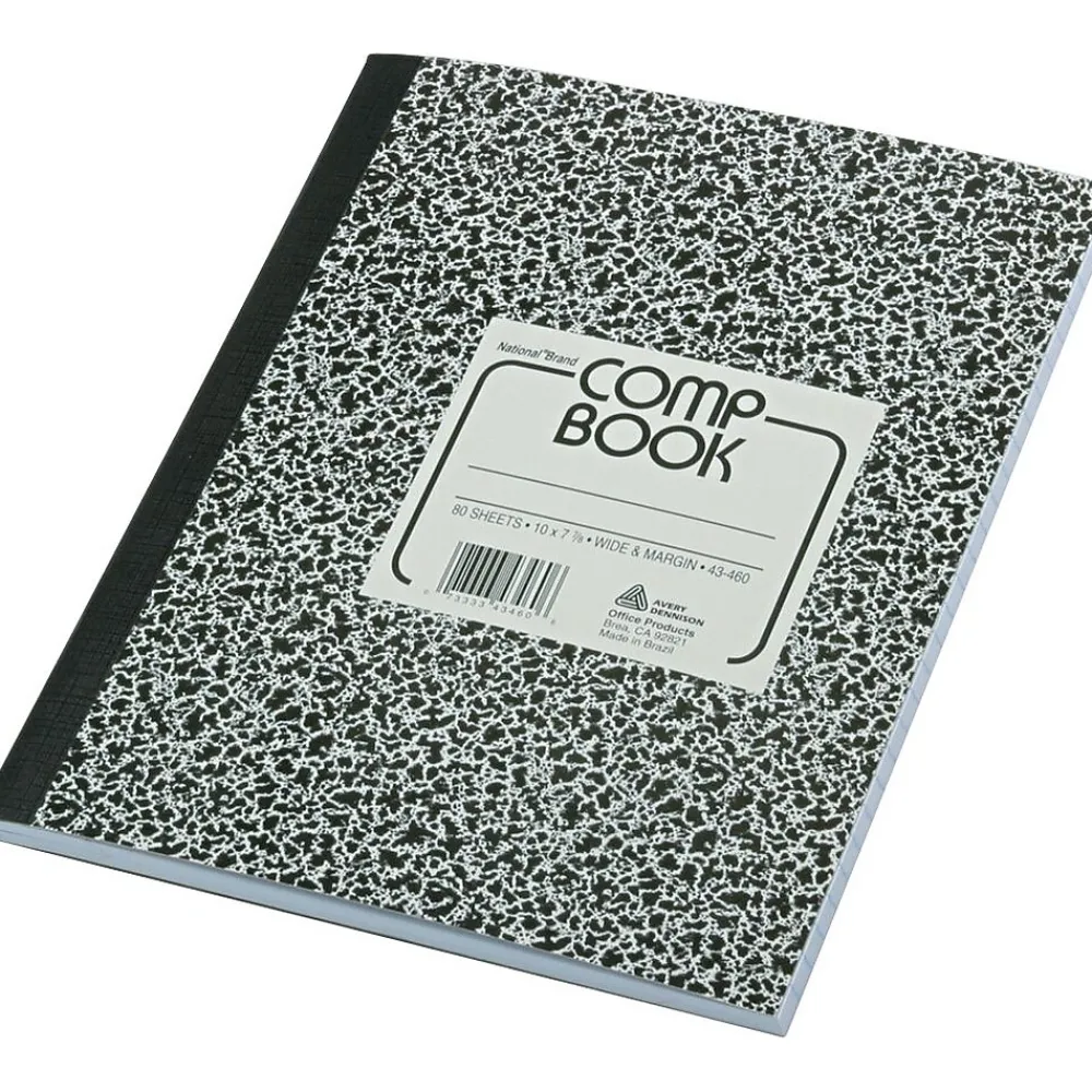 Composition Notebooks|National Brand National Composition Notebook, 10" x 7 7/8", 80 Sheets (43460)