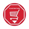 National Marker Projector Lens, "Please Wait Here," 2.5" x 2.5", Red/White (VSPL5)