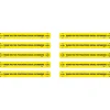 National Marker Walk-On™ Floor Decal, "Thank You for Practicing Social Distancing," 2.25" x 20", Yellow/Black, 10 (WFS78YL10)