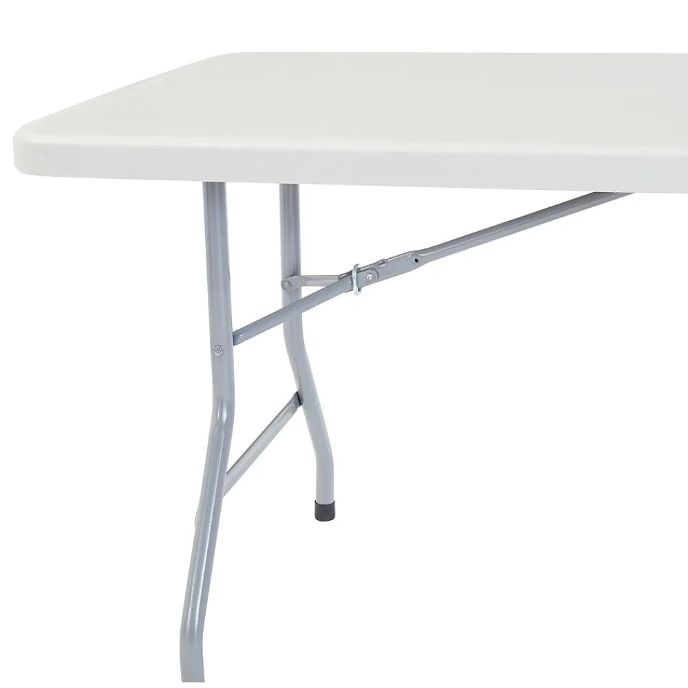 Folding Tables*National Public Seating BT3000 Series 6' x 30" Plastic Folding Table, Speckled Gray (BT3072)