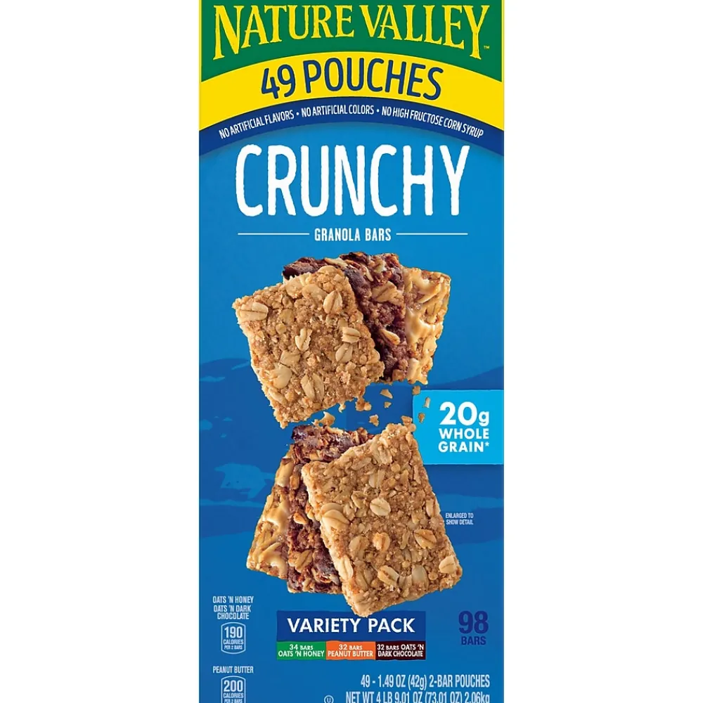 Nature Valley Nut Bar Variety Pack, 1.5 oz., 49 Bars/Box (GEM44136)