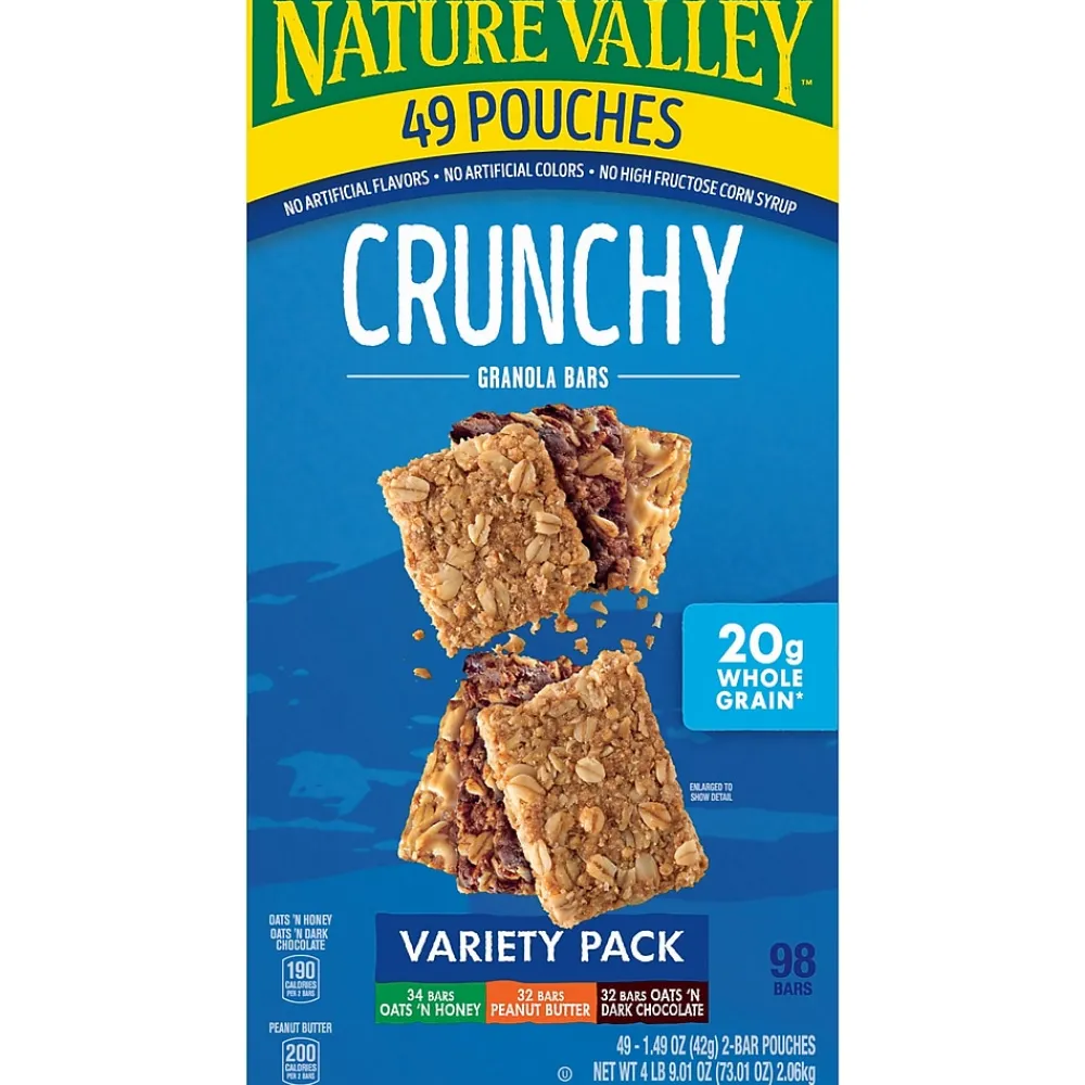 Nature Valley Nut Bar Variety Pack, 1.5 oz., 49 Bars/Box (GEM44136)