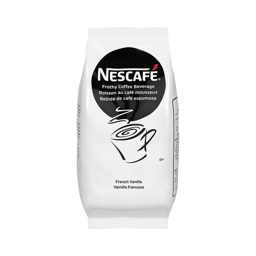 Nescafe French Vanilla Frothy Coffee Beverage Mix, Packet, 32 oz., 6/Carton (12025548)