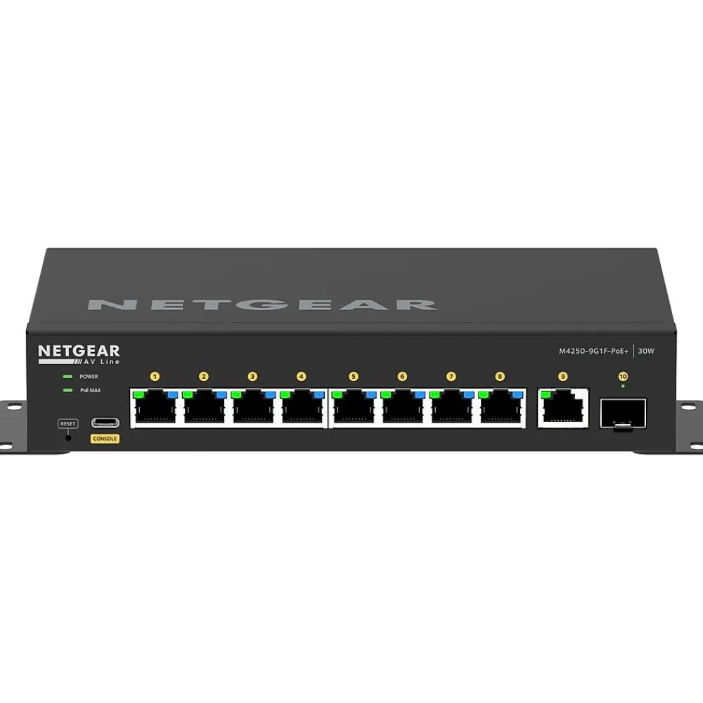 Sale Netgear AV Line 9-Port Gigabit Ethernet Managed Switch, Black (GSM4210PD-100NAS)