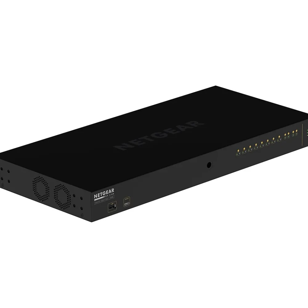 Netgear AV Line 10-Port Gigabit Ethernet Managed Switch, Black (GSM4212P-100NAS)