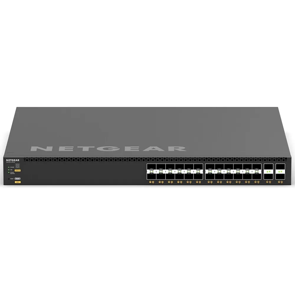 Outlet Netgear M4350-24F4V Series 24x SFP+/4x SFP28 Ports Multi-Gigabit Ethernet Layer 3 Managed Switch, Black (XSM4328FV-100NES)