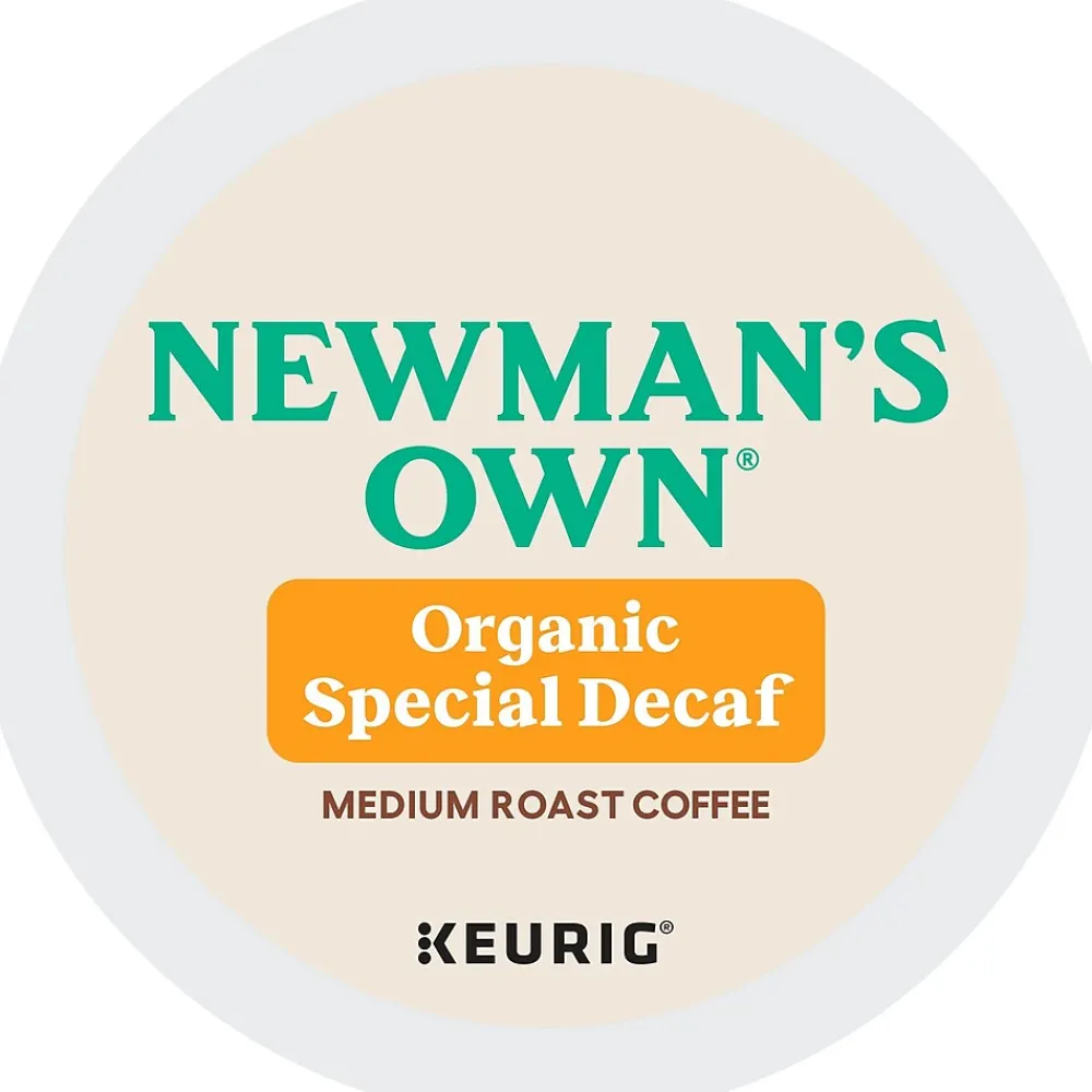 Newman's Own Organics Special Decaf Coffee, Medium Roast, 0.31 oz. Keurig® K-Cup® Pods, 24/Box (4051)
