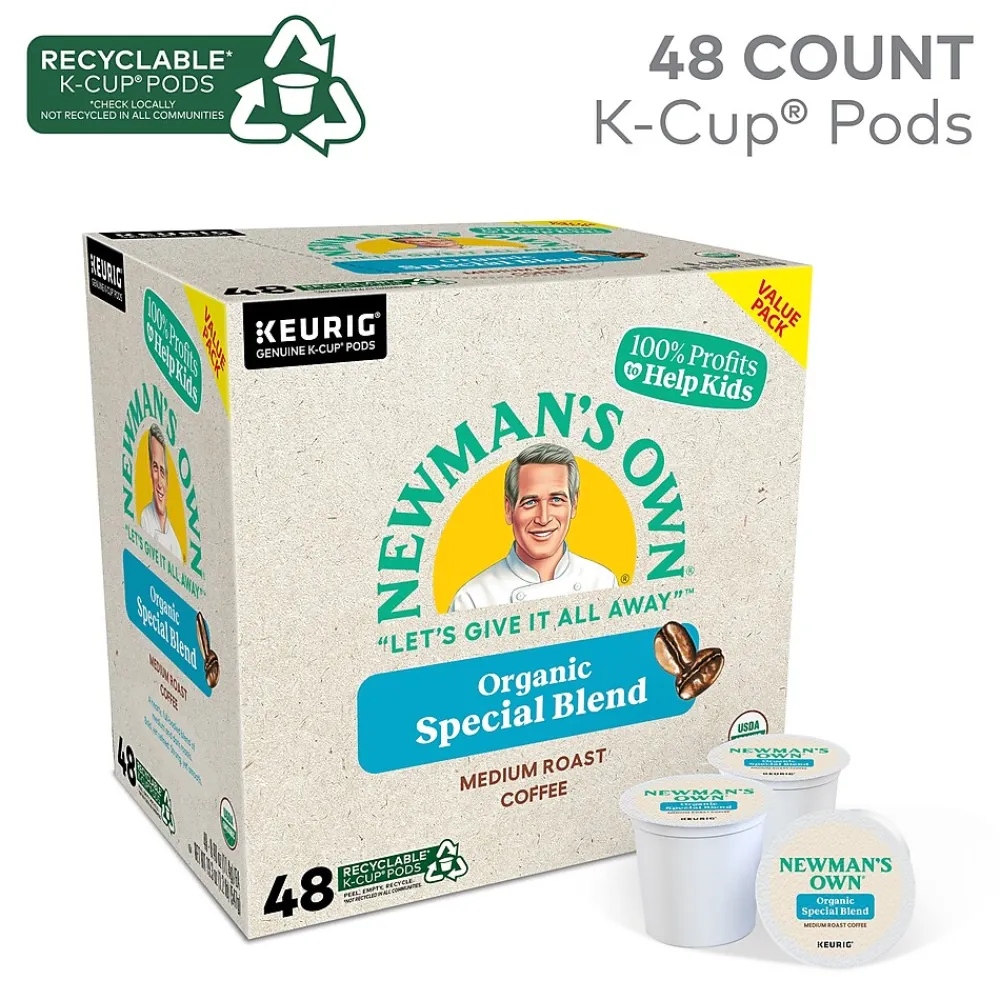 Newman's Own Special Blend Coffee Keurig® K-Cup® Pods, Medium Roast, 48/Box (373293)