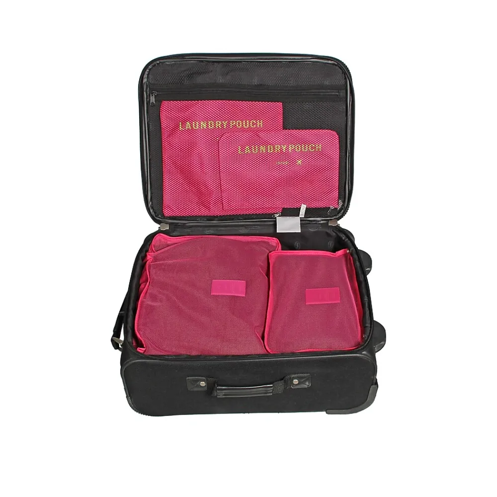 6-Piece Fabric Travel Organizer, Rose Red (CBM002L-RSRD)<Nicci Discount