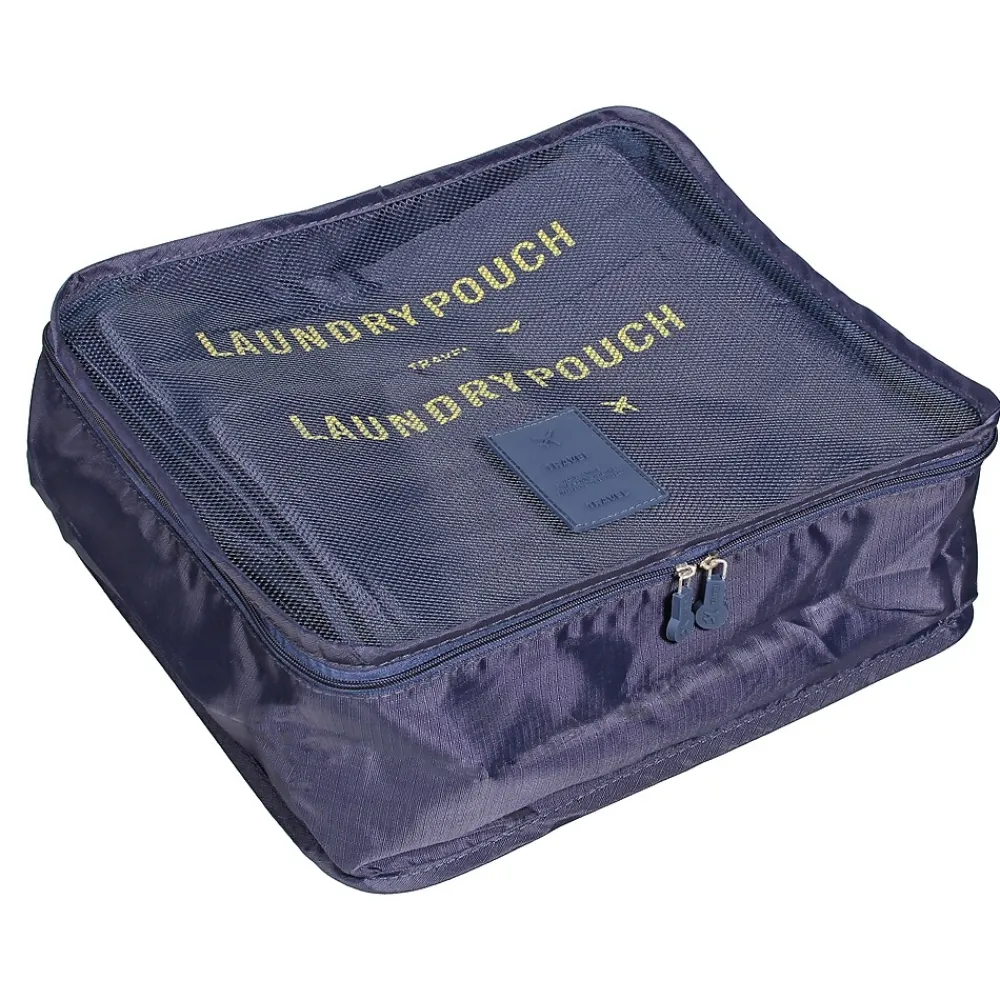6-Piece Fabric Travel Organizer, Navy (CBM002L-NAVY)<Nicci Hot