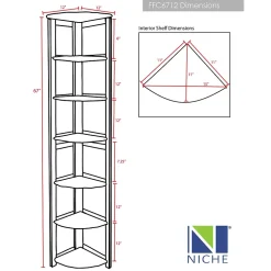 Bookcases*Niche Flip Flop 5 Shelf 67