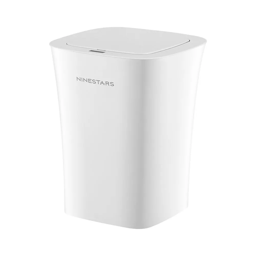 Plastic Sensor Trash Can, 2.6-Gallon, White (DZT-10-11)<Nine Stars Best