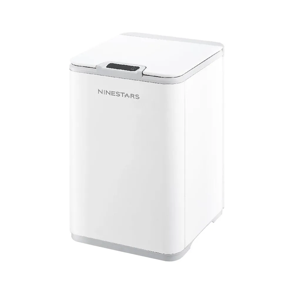 Plastic Sensor Trash Can, 2.6-Gallon, White (DZT-10-35)<Nine Stars Discount