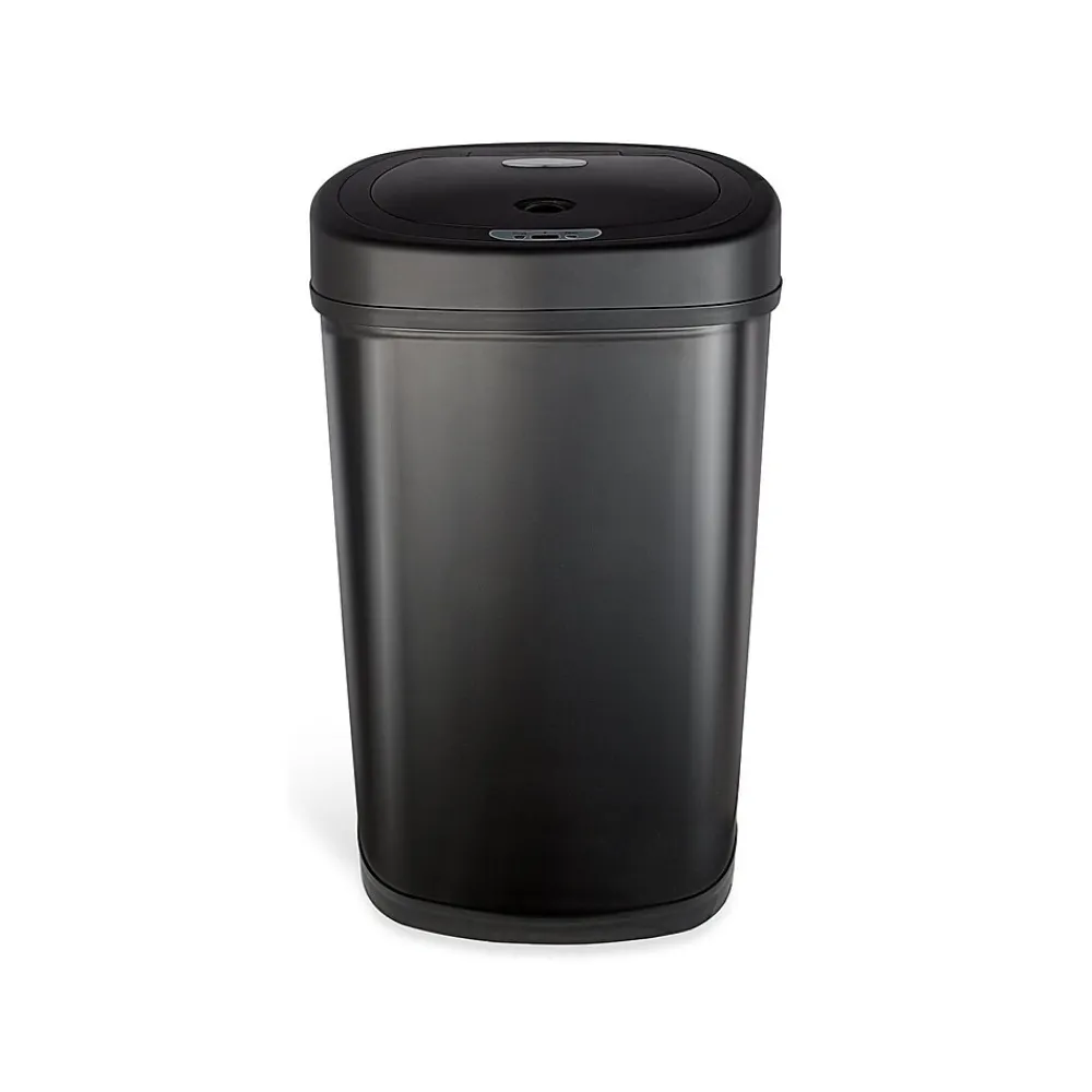 Stainless Steel Sensor Trash Can, 13.2-Gallon, Black (DZT-50-9BK)<Nine Stars Outlet