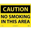 National Marker No Smoking In This Area, 10X14, .040 Aluminum, Caution Sign