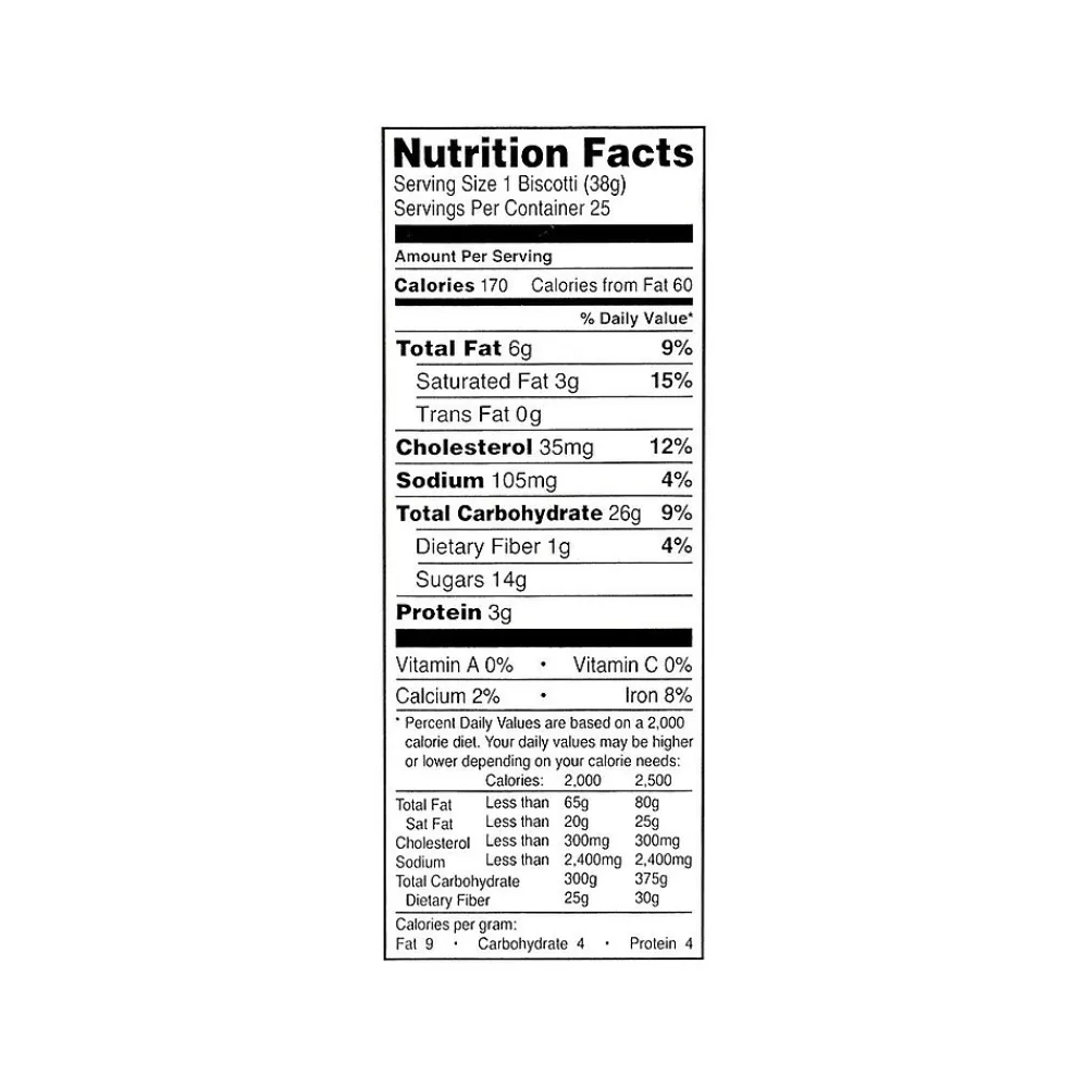 Nonni's Individually Wrapped Cioccolati Biscotti Cookies, 1.25 oz, 25/Pack(Nonnis)