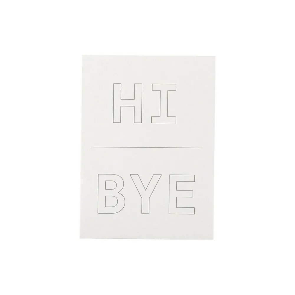 Post-It Notes*Post-it Noted by ® Grey Hi and Bye Notes, 2.9" x 4", 100 Sheets/Pad (NTD5-34-HB)