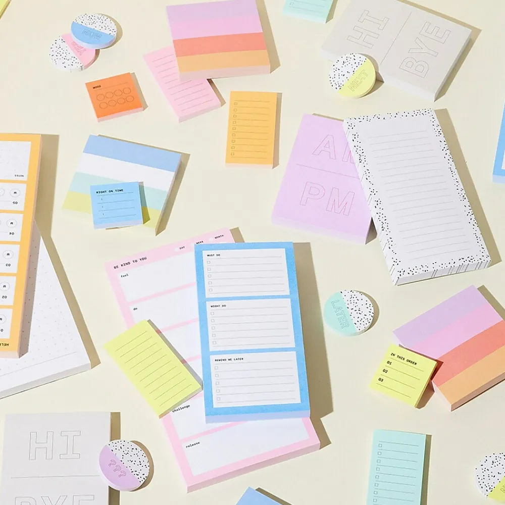Post-It Notes*Post-it Noted by ® Grey Hi and Bye Notes, 2.9" x 4", 100 Sheets/Pad (NTD5-34-HB)