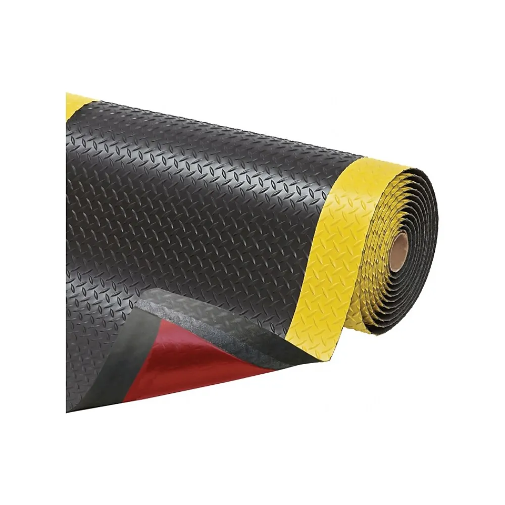 NoTrax Cushion Trax Anti-Fatigue Mat, 60" x 36", Black/Yellow (479S0035YB)