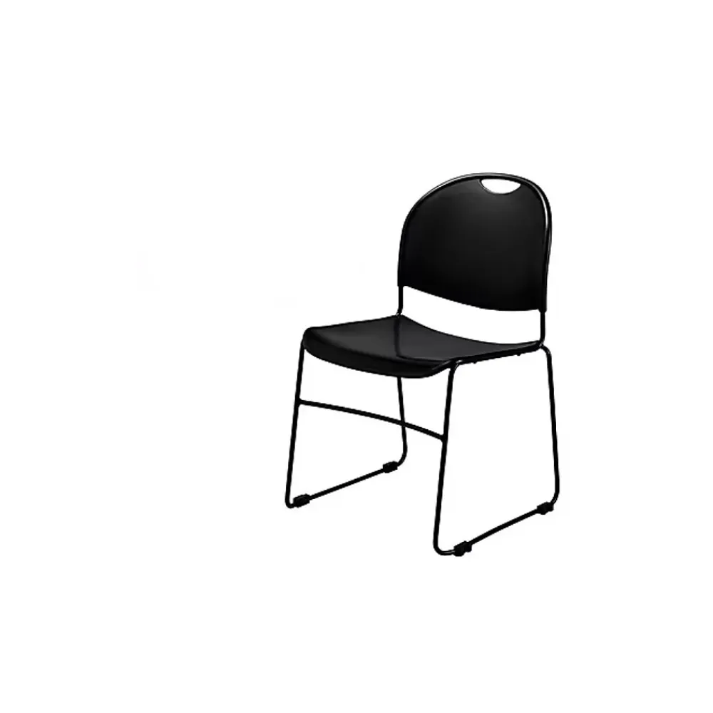 Folding & Stacking*National Public Seating NPS Commercialine 850 Series Ultra Compact Stack Chair, Black, 8 Pack (850-CL/8)