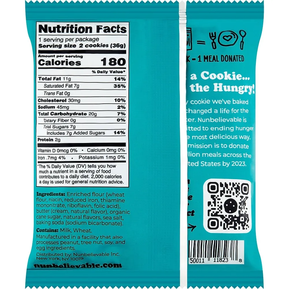 Nunbelievable Original Shortbread Cookie, 1.3 oz, 18/Pack (220-02244)