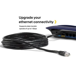 NXT Technologies ™ 100' CAT-6 Cable, Black (NX29932)
