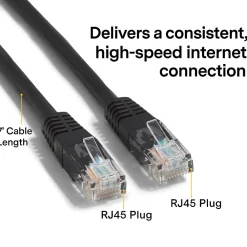 NXT Technologies ™ 7' CAT-6 Cable, Black (NX29774)