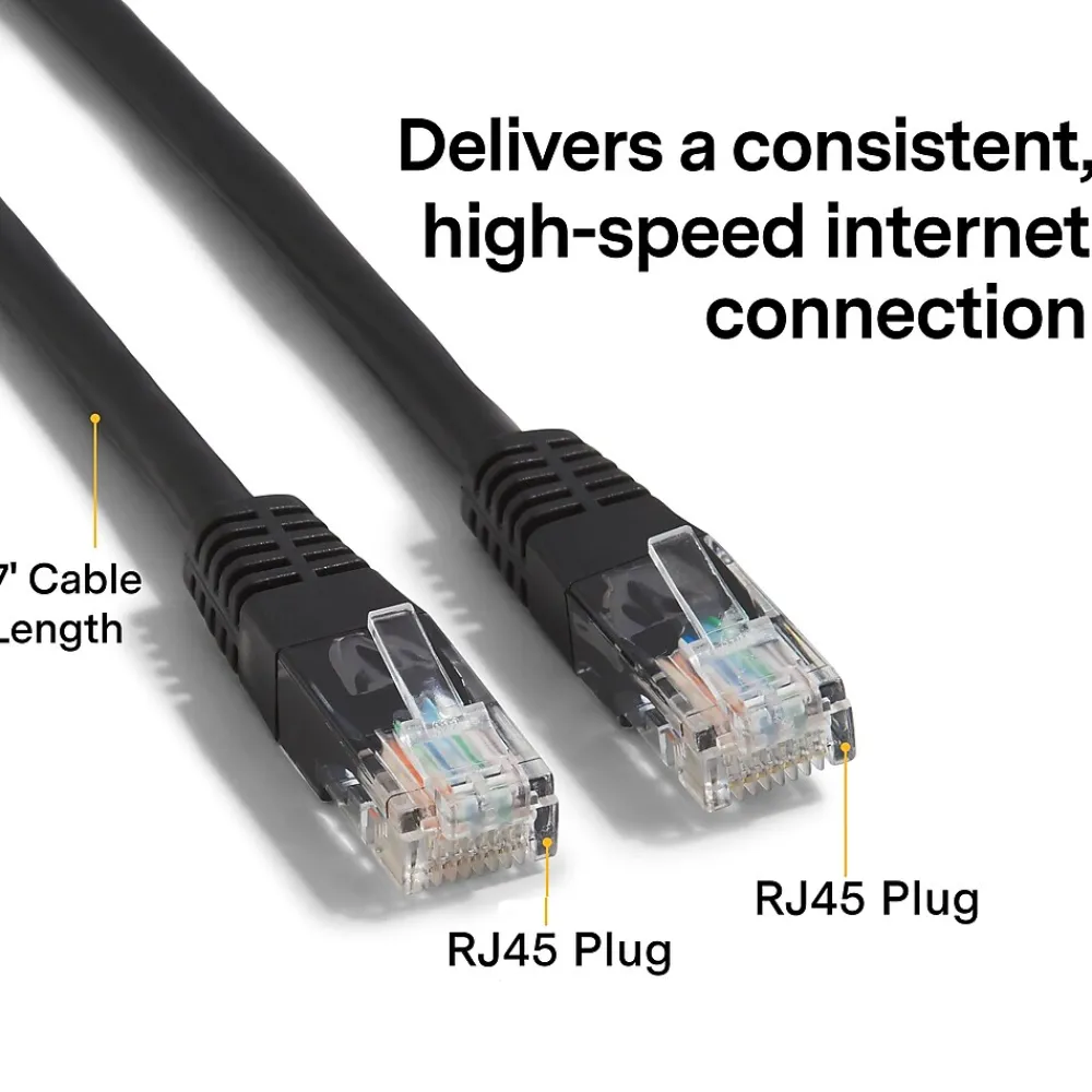 NXT Technologies ™ 7' CAT-6 Cable, Black (NX29774)