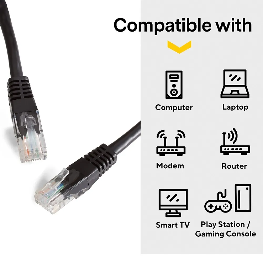 NXT Technologies ™ 7' CAT-6 Cable, Black (NX29774)