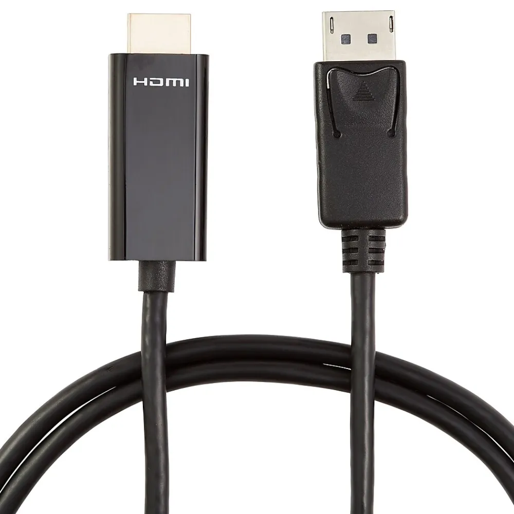 NXT Technologies ™ 6' DisplayPort/HDMI Audio/Video Cable, Male to Male, Black (NX51760)
