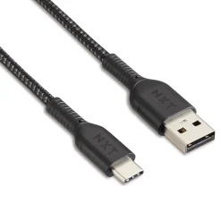 â„¢ 4 Ft. Braided USB-C to USB-A Cable, Black (NX60473)<NXT Technologies Outlet