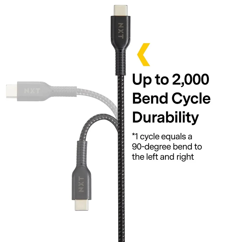 ™ 4 Ft. Braided USB-C to USB-A Cable, Black (NX60473)<NXT Technologies Outlet