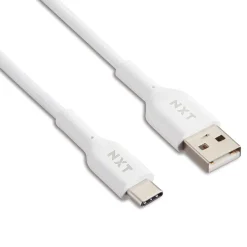 â„¢ 4 Ft. Braided USB-C to USB-A Cable, White (NX60474)<NXT Technologies Hot