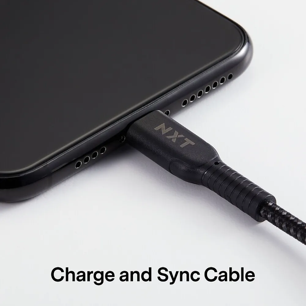 ™ 4 Ft. Braided USB-C to Lightning Cable for iPhone/iPad/iPod touch, Black (LBA020-4BKST)<NXT Technologies Hot