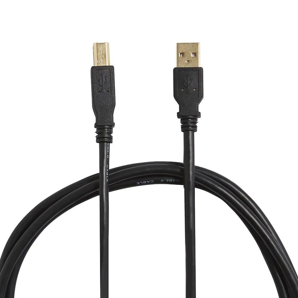 NXT Technologies ™ 11' USB B to USB A Printer Cable, Male to Male, Black (NX29930)