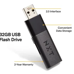 Outlet NXT Technologies ™ 32GB USB 2.0 Type A Flash Drive, Black (NX27989-US/CC)