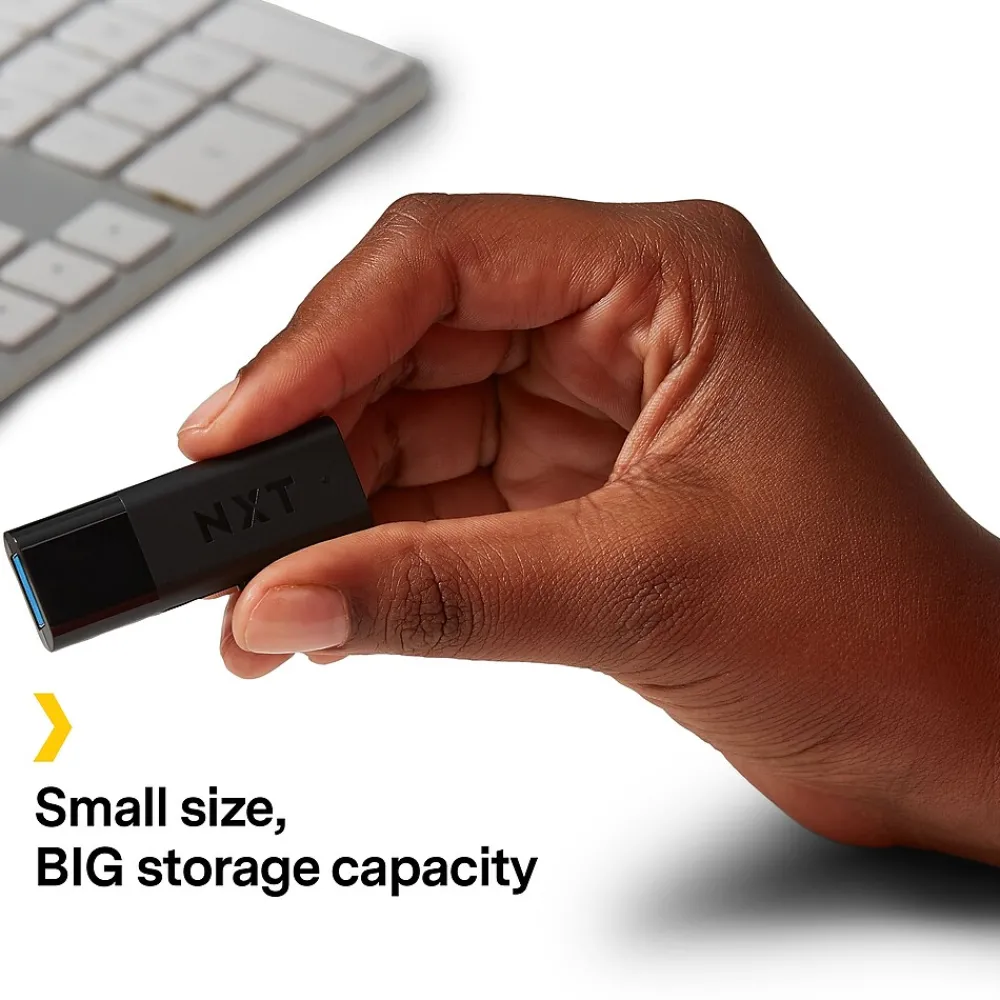 Discount NXT Technologies ™ 64GB USB 3.0 Type A Flash Drive, Black, 2/Pack (NX56885-US/CC)