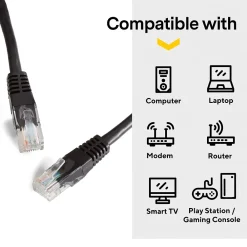 NXT Technologies ™ NX29777 50' CAT-6 Cable, Black