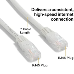 NXT Technologies ™ NX56838 7' CAT-6 Cable, Gray