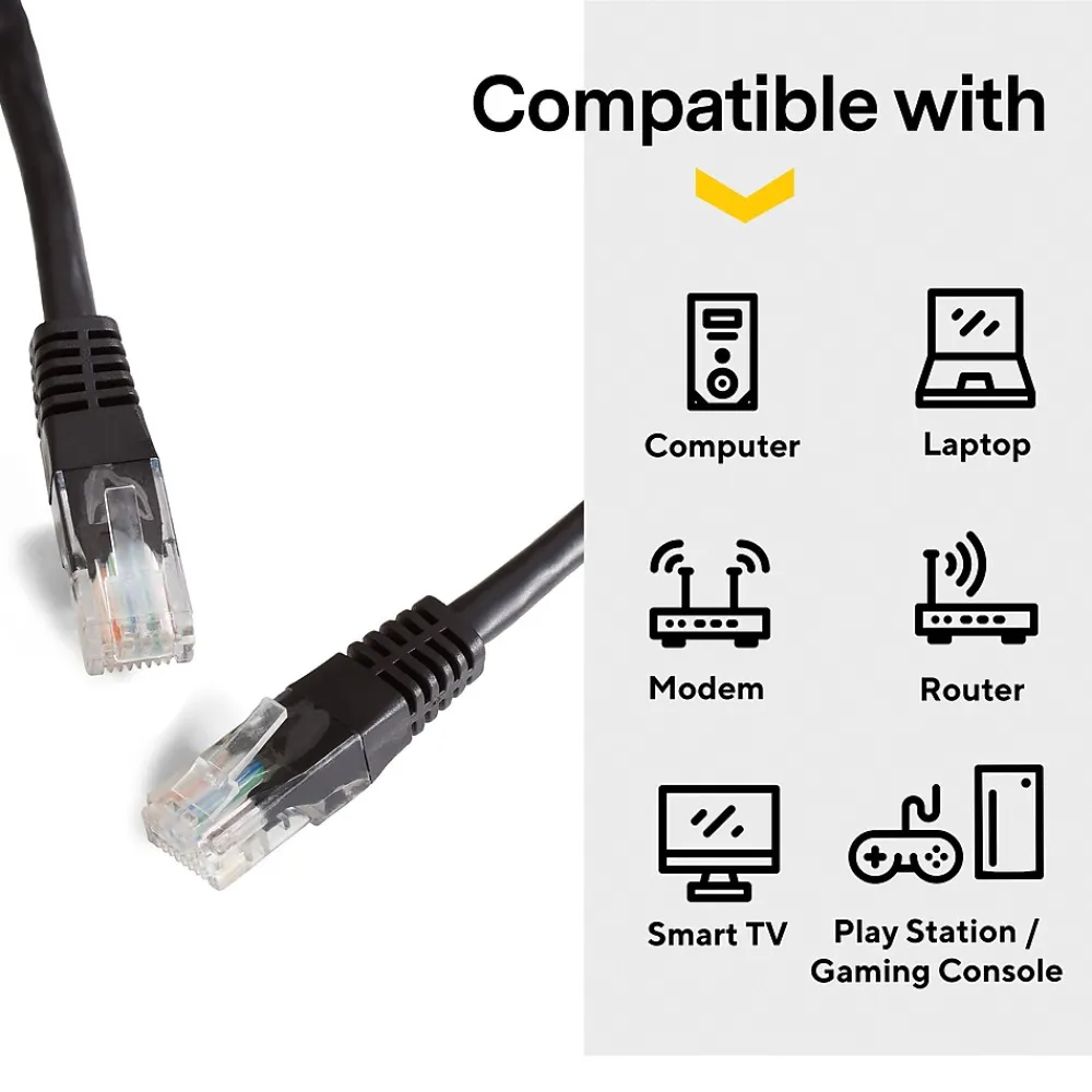 NXT Technologies ™ NX29778 25' CAT-6 Cable, Black