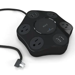 NXT Technologies ™ 4-Outlet plus USB Surge Protector, 8' Braided Cord, 500 Joules (NX 56819)